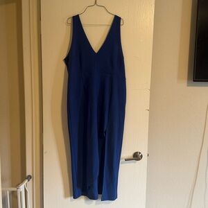 Royal Blue Abercrombie & Fitch Midi Dress with Slit